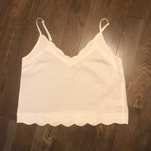 🌟 Lush Cropped Scallop Cami